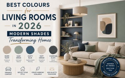 Best Colours for Living Rooms in 2026: Modern Shades Transforming Homes